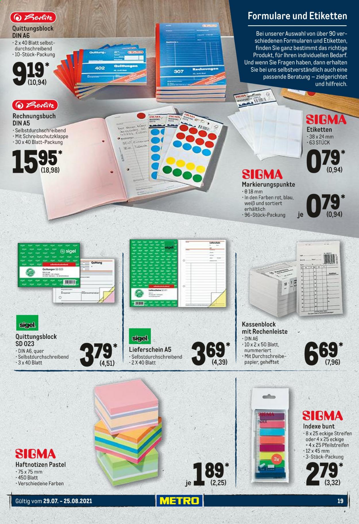 Metro Prospekte  - 29.07.2021 - 25.08.2021. Seite 19