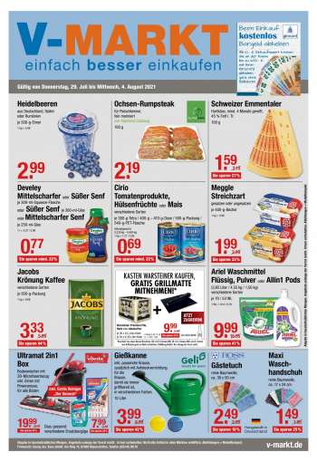 Prospekte V-Markt - 29.7.2021 - 4.8.2021.