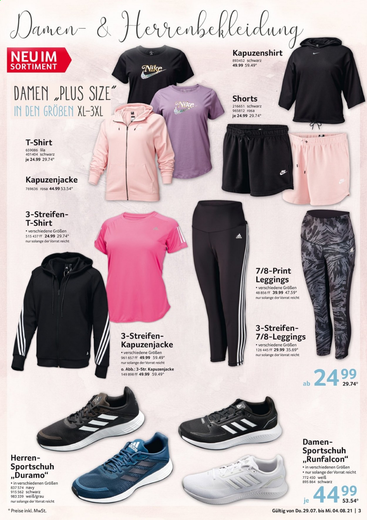 thumbnail - Prospekte Selgros - 29.07.2021 - 4.08.2021 - Produkte in Aktion - Adidas, Nike, Jacke, Kapuzenjacke, Leggings, Shorts, Shirt, Kapuzenshirt. Seite 3.