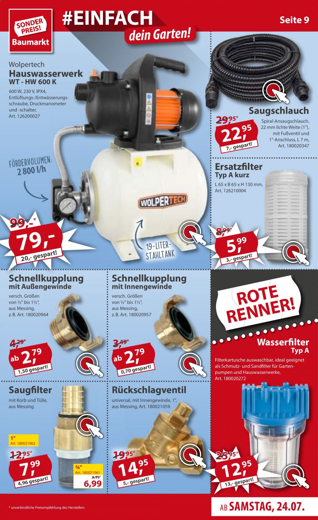 Sonderpreis-Baumarkt Prospekte  - 24.07.2021 - 30.07.2021. Seite 9