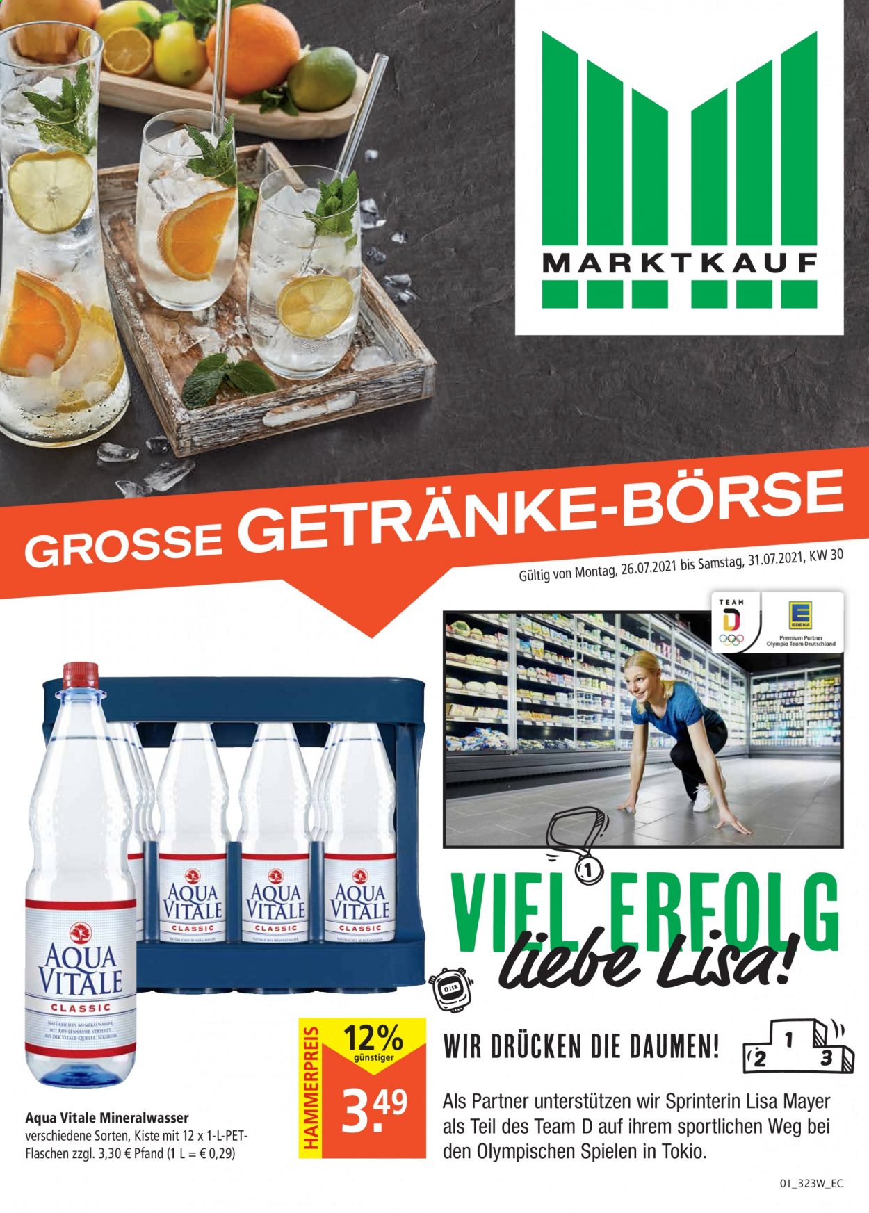 thumbnail - Prospekte Marktkauf - 26.07.2021 - 31.07.2021 - Produkte in Aktion - Mineralwasser. Seite 1.