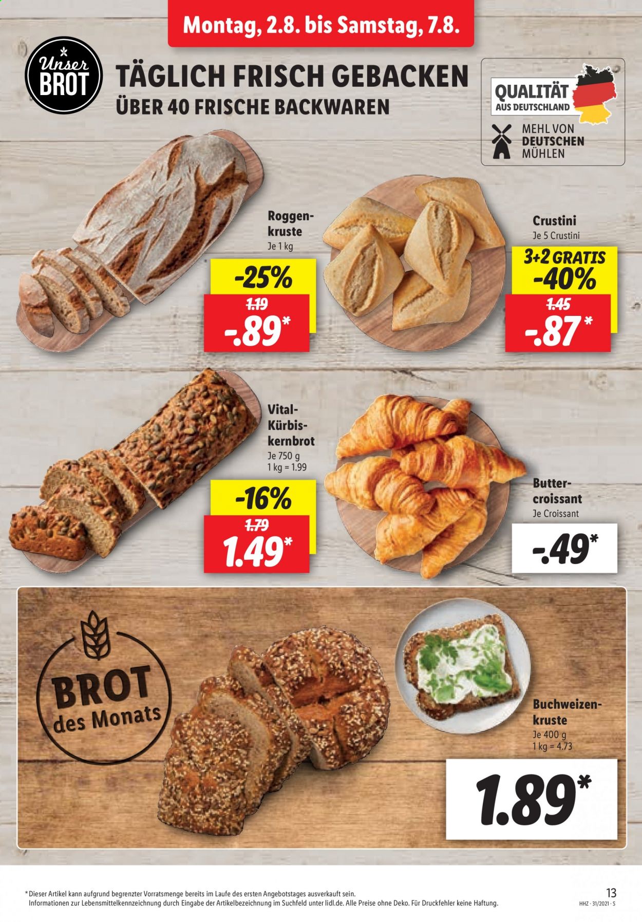 Lidl Prospekte  - 2.08.2021 - 7.08.2021. Seite 13