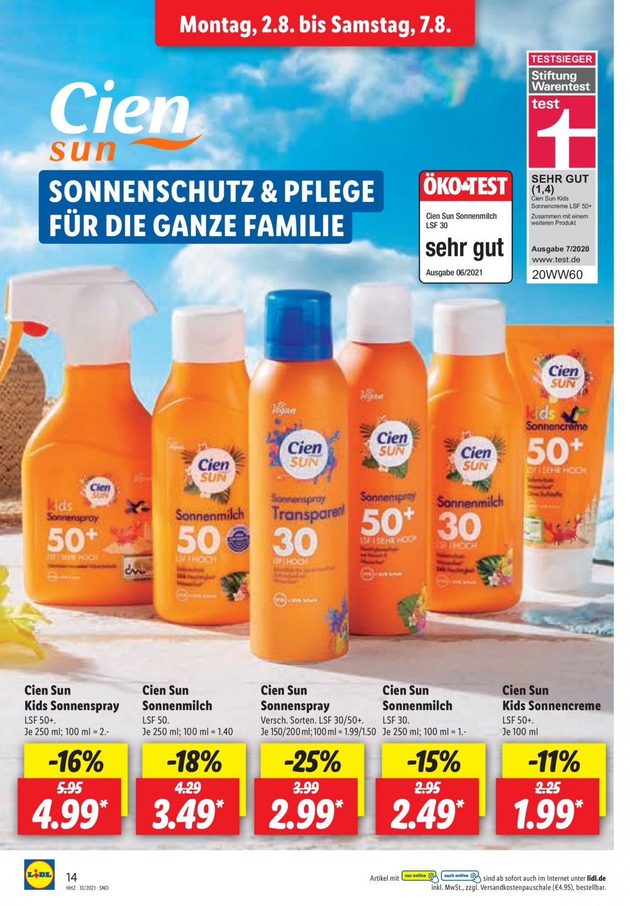 Lidl Prospekte  - 2.08.2021 - 7.08.2021. Seite 14