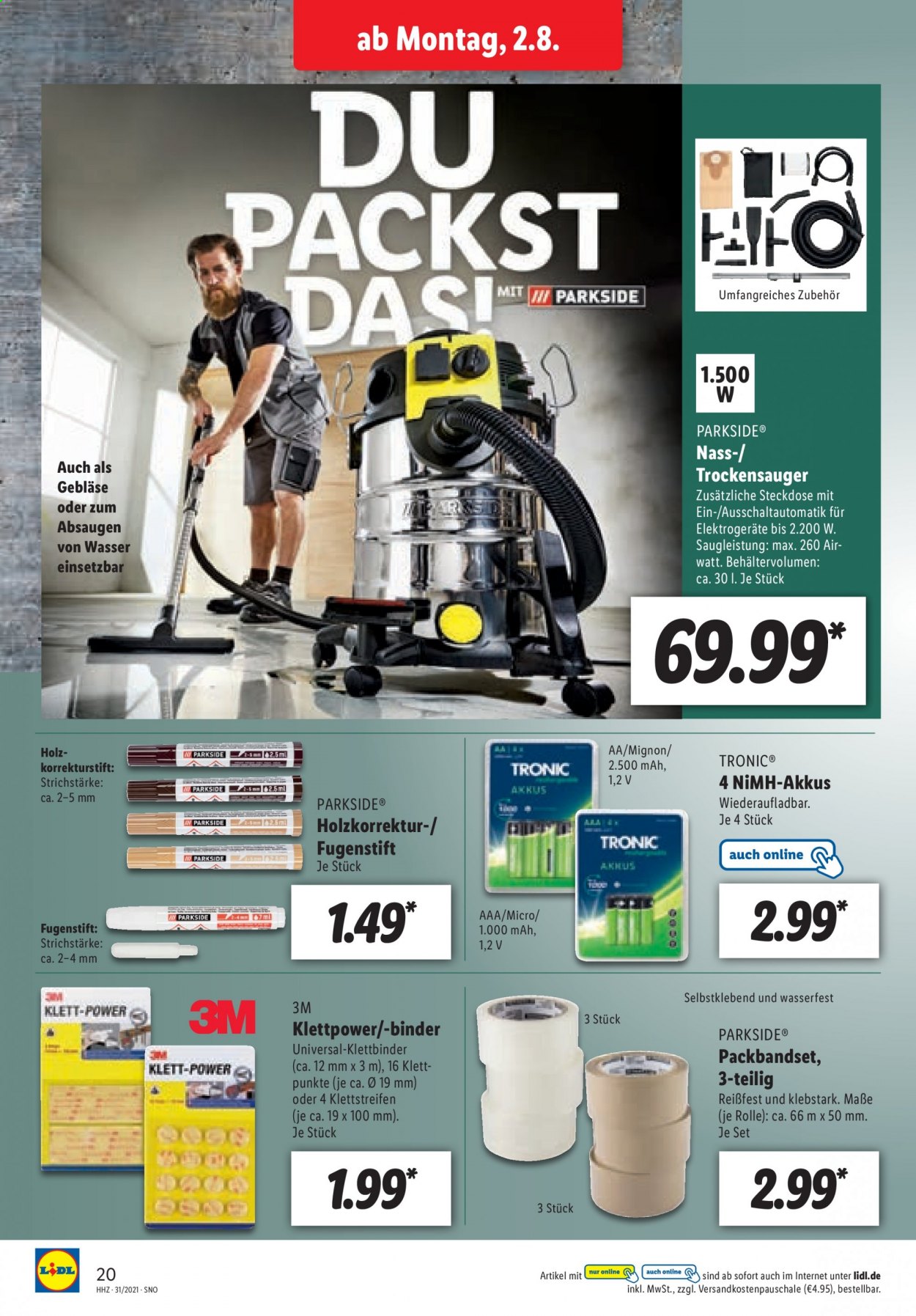 Lidl Prospekte  - 2.08.2021 - 7.08.2021. Seite 20