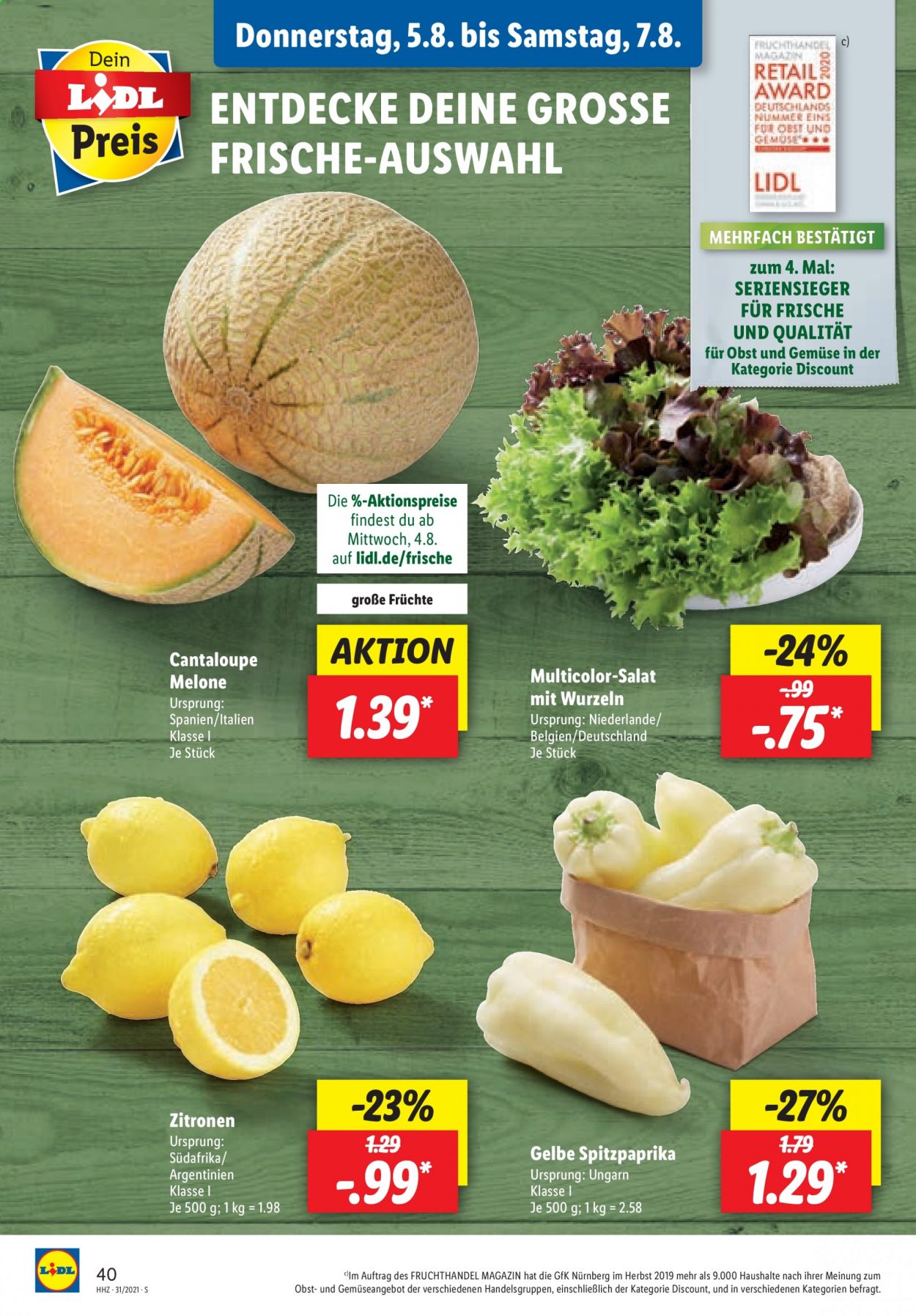 Lidl Prospekte  - 2.08.2021 - 7.08.2021. Seite 40