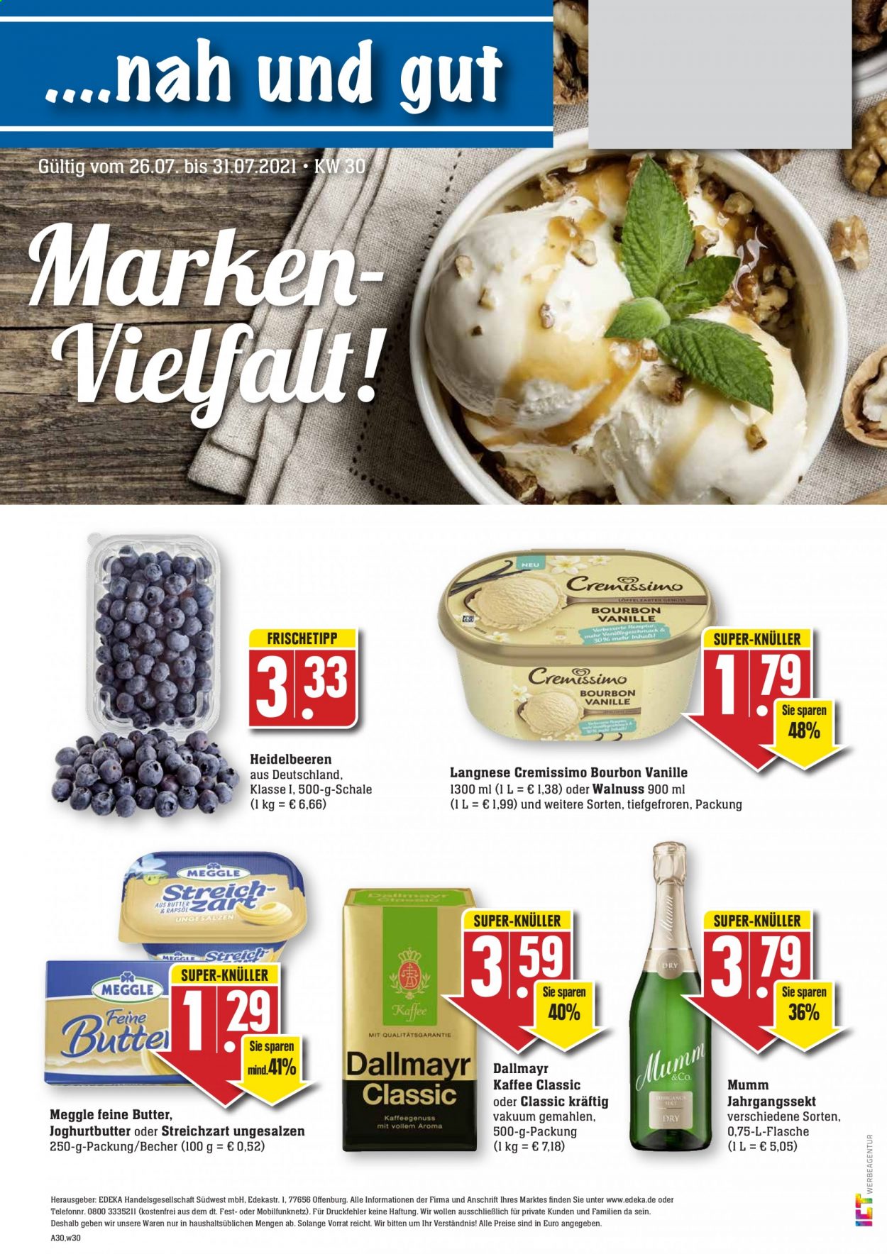 Edeka Prospekte  - 26.07.2021 - 31.07.2021. Seite 1