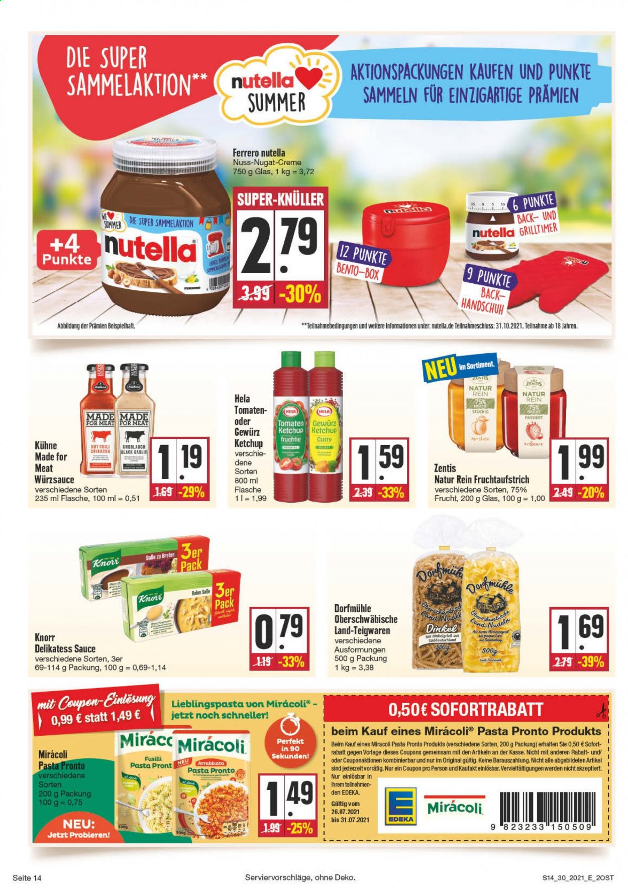 Edeka Prospekte  - 26.07.2021 - 31.07.2021. Seite 14