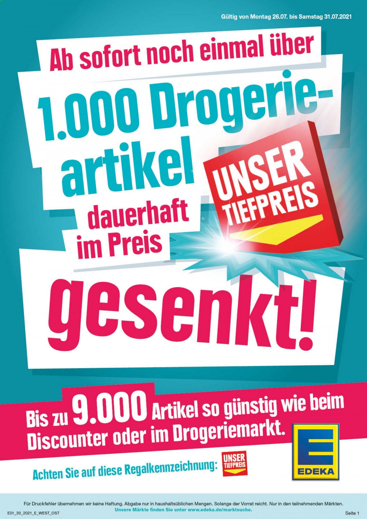Edeka Prospekte  - 26.07.2021 - 31.07.2021. Seite 15