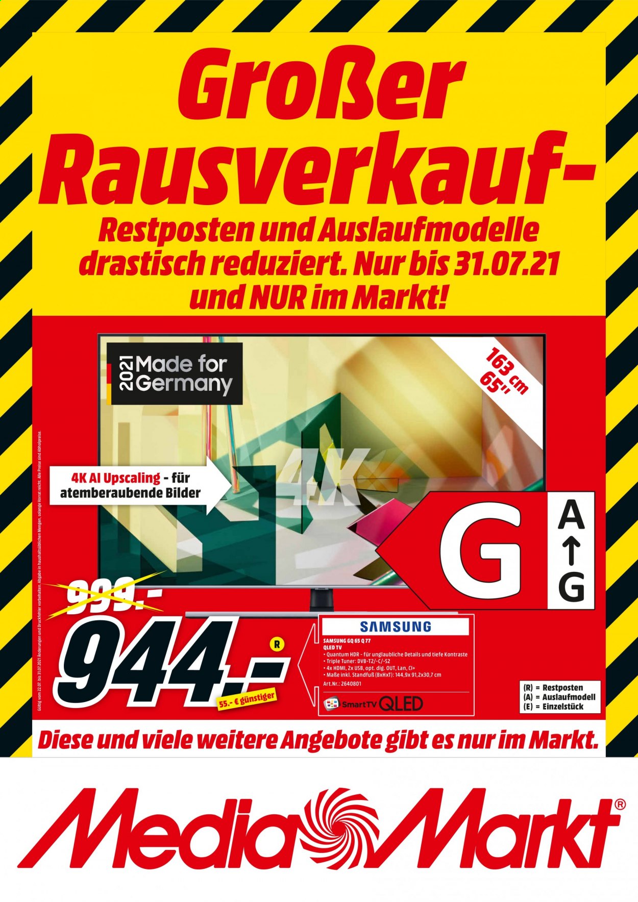 MediaMarkt Prospekte  - 26.07.2021 - 31.07.2021. Seite 1