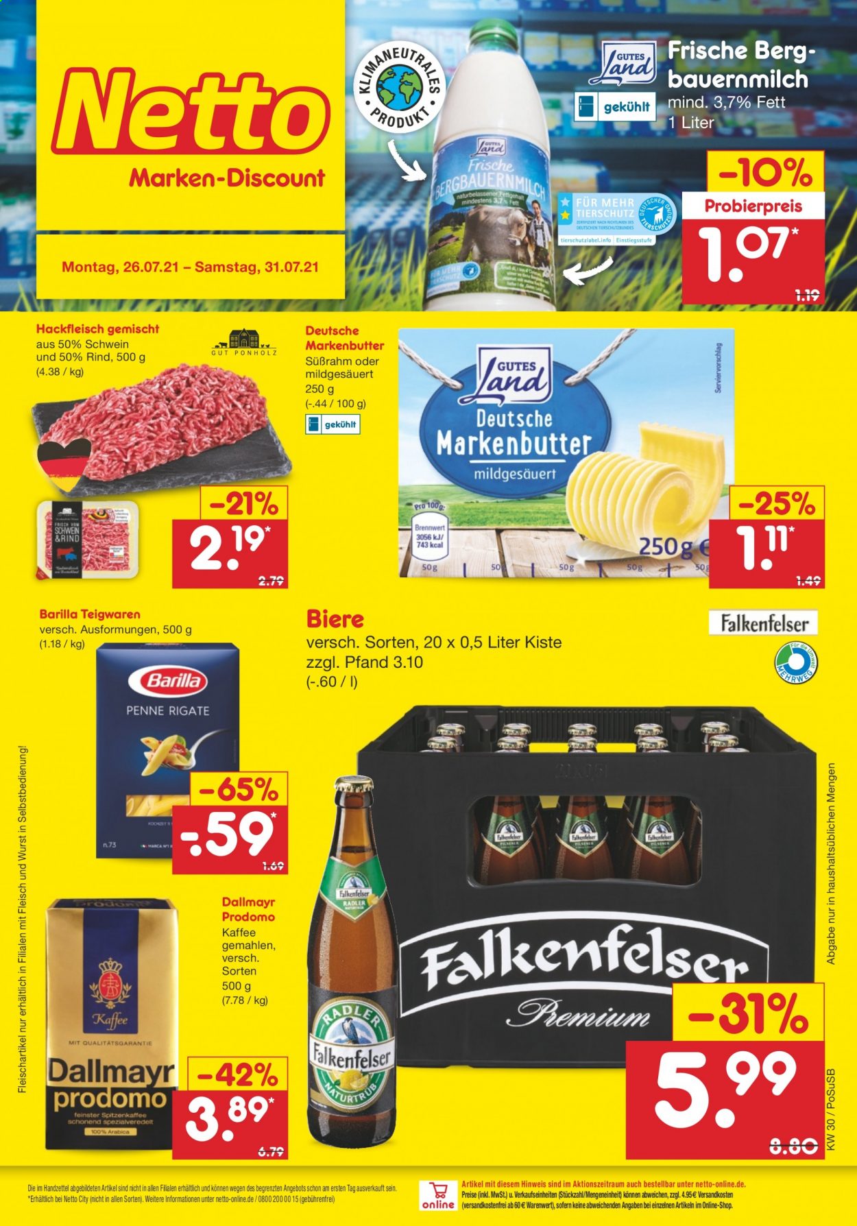 Netto Marken-Discount Prospekte  - 26.07.2021 - 31.07.2021. Seite 1