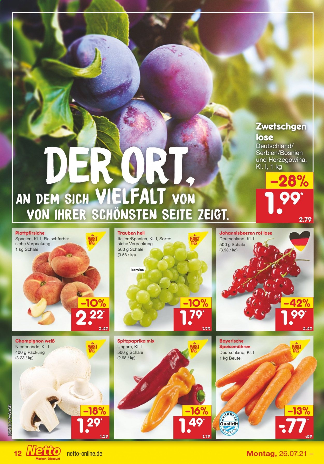 Netto Marken-Discount Prospekte  - 26.07.2021 - 31.07.2021. Seite 12