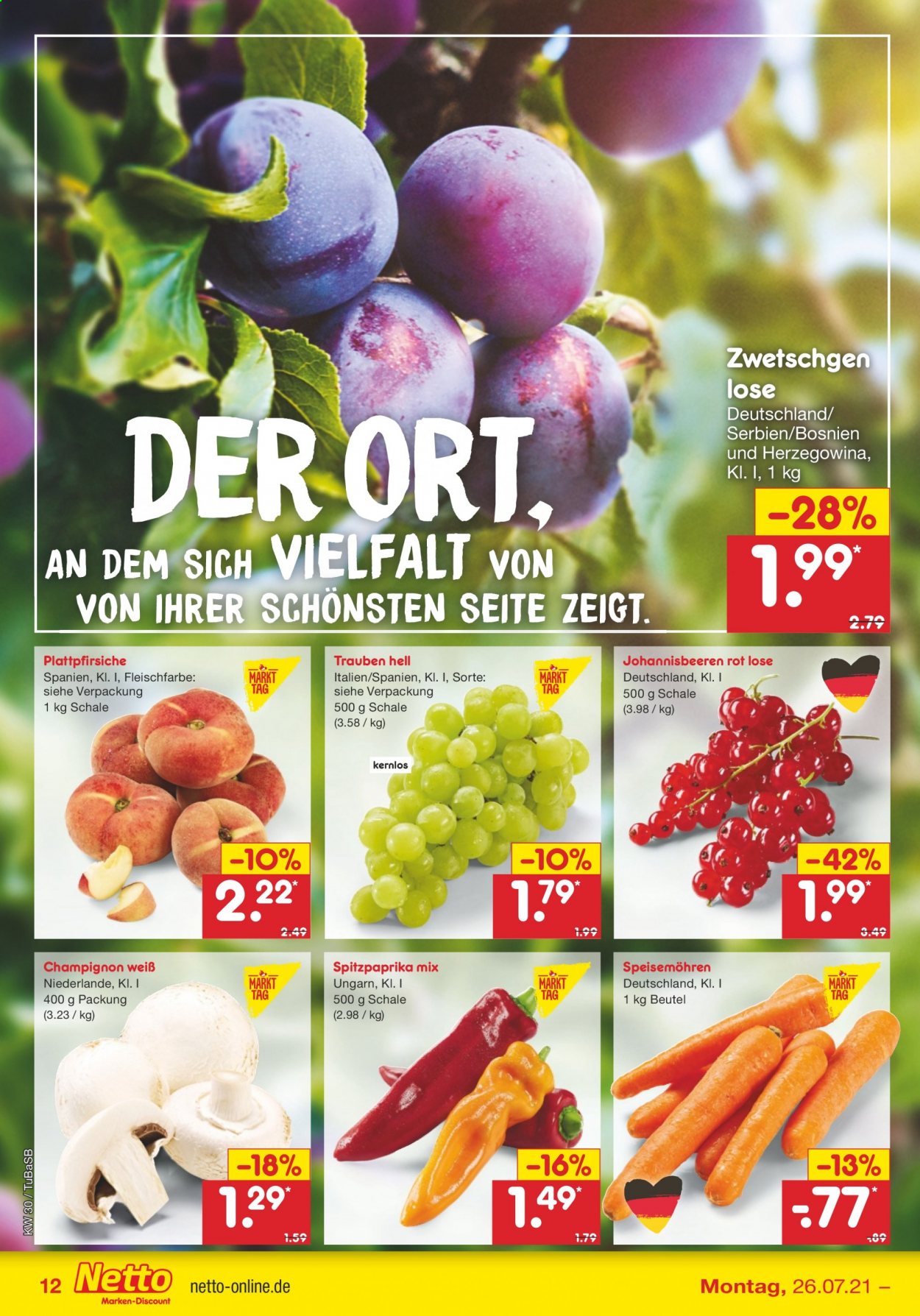 Netto Marken-Discount Prospekte  - 26.07.2021 - 31.07.2021. Seite 12
