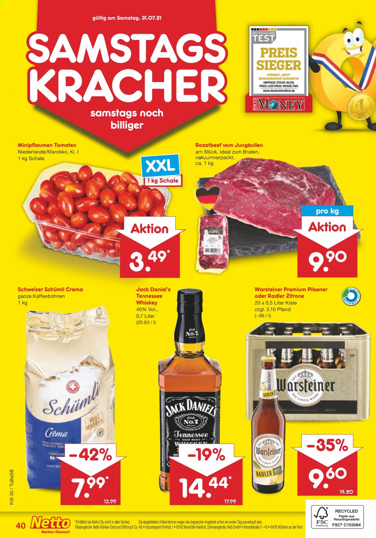 Netto Marken-Discount Prospekte  - 26.07.2021 - 31.07.2021. Seite 40