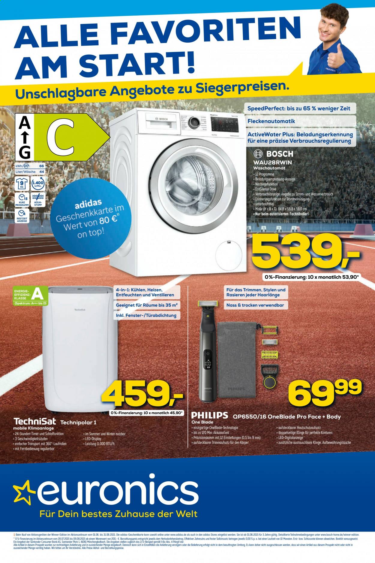Euronics Prospekte  - 28.07.2021 - 9.08.2021. Seite 1
