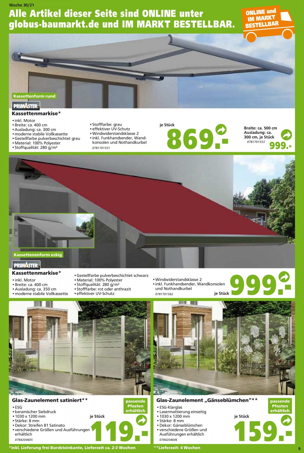 Globus Baumarkt Prospekte  - 27.07.2021 - 31.07.2021. Seite 9