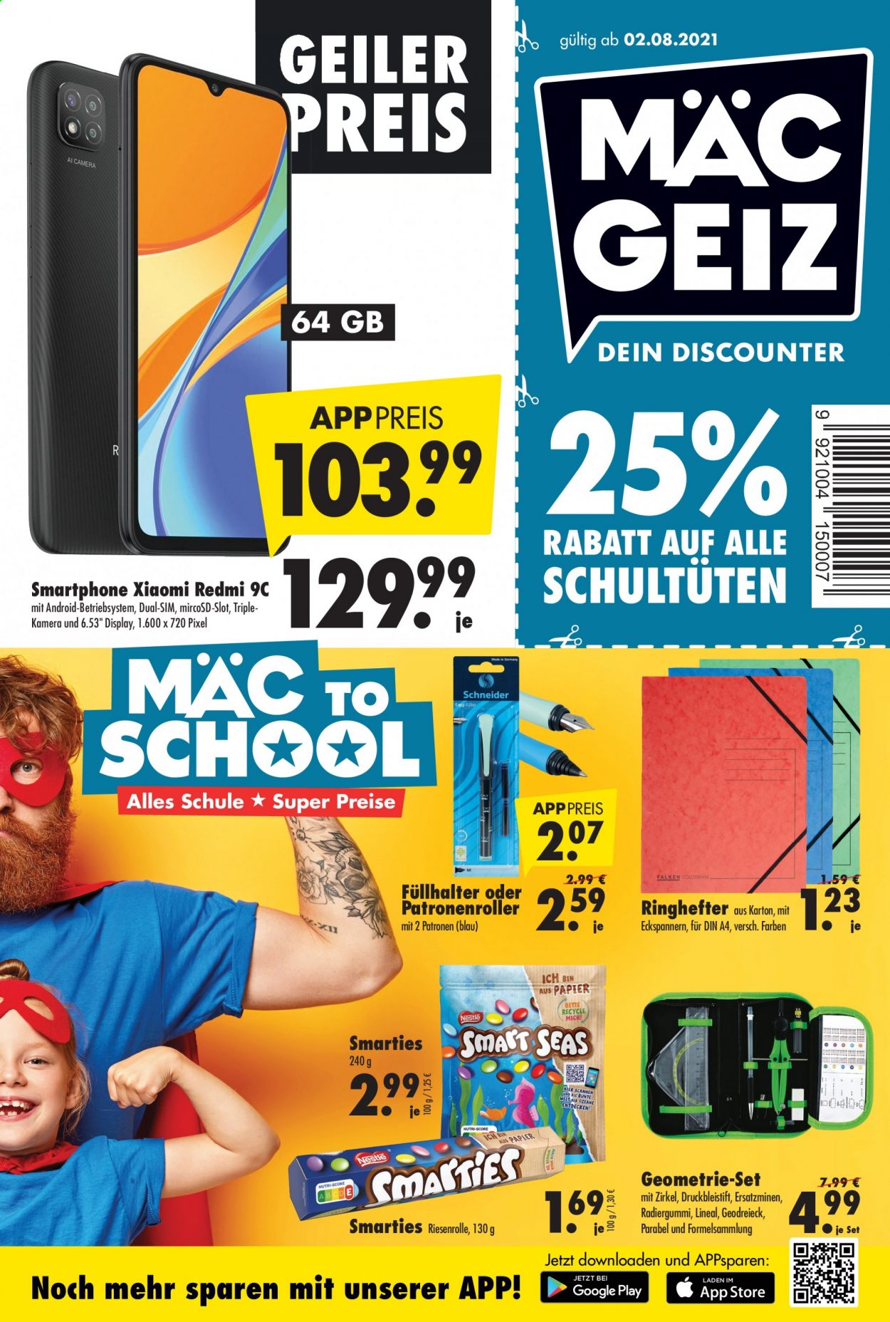 Mäc-Geiz Prospekte  - 2.08.2021 - 8.08.2021. Seite 1