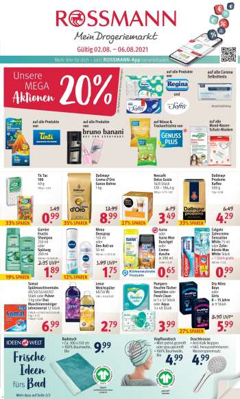 Prospekte Rossmann - 2.8.2021 - 6.8.2021.