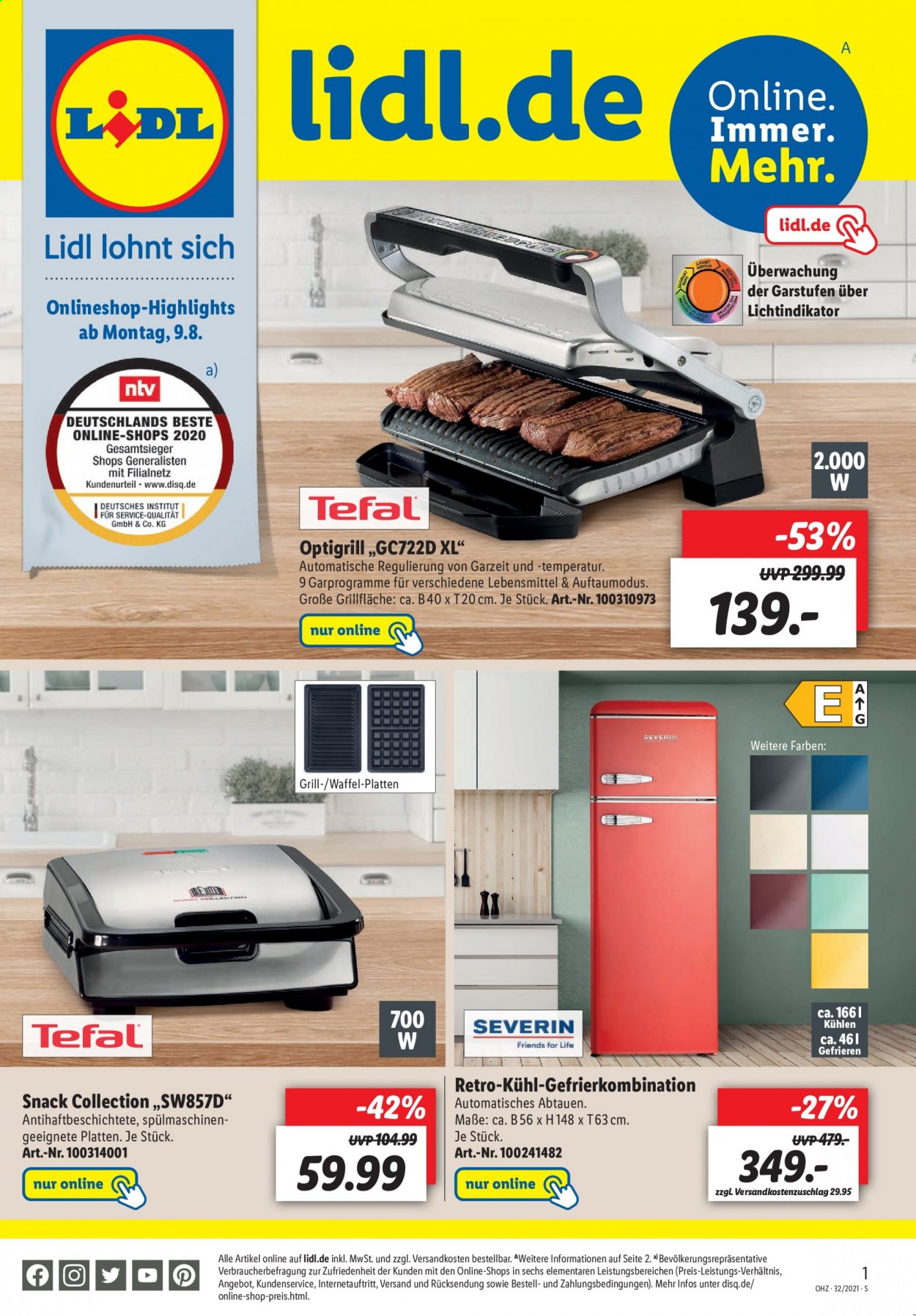 Lidl Prospekte  - 9.08.2021 - 15.08.2021. Seite 1