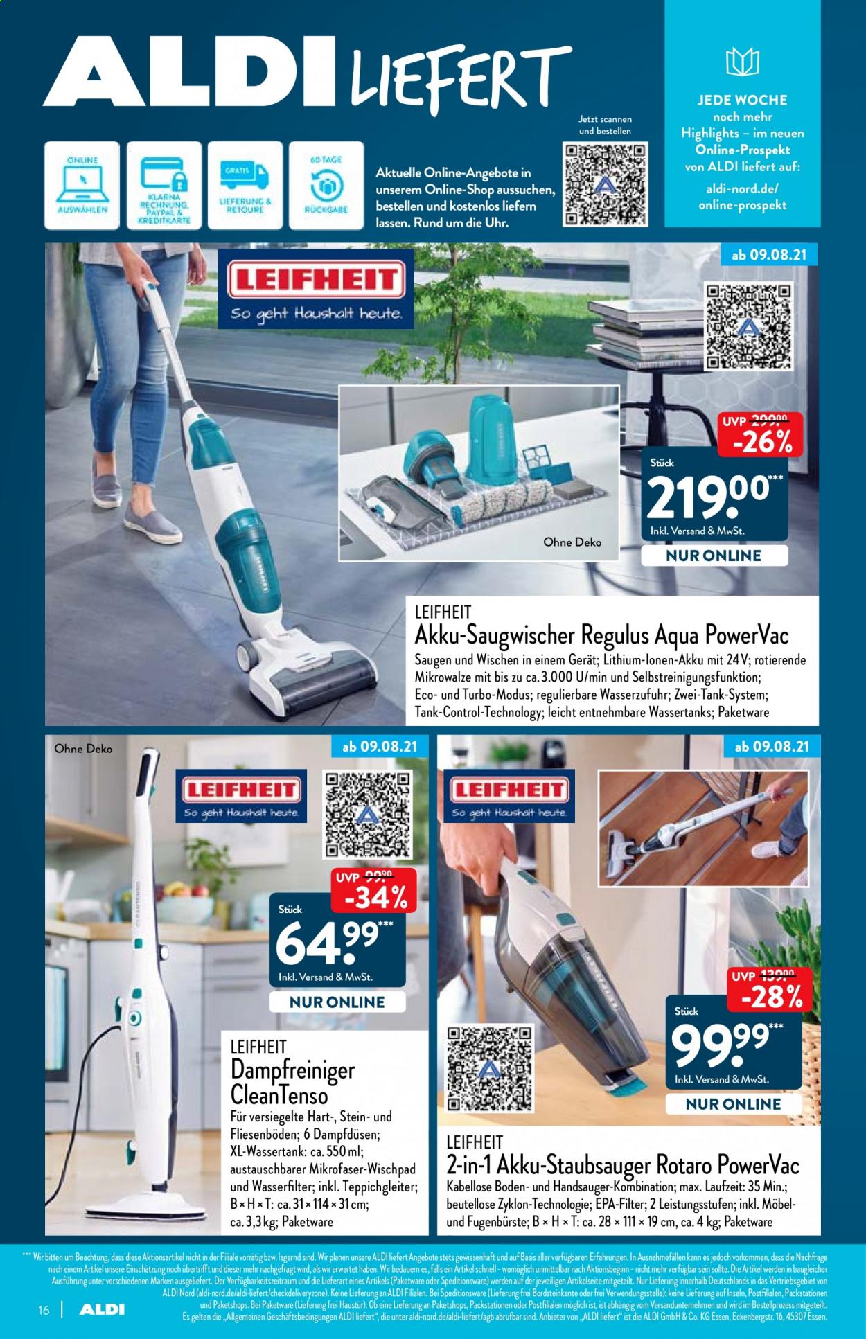 ALDI Nord Prospekte  - 9.08.2021 - 15.08.2021. Seite 16