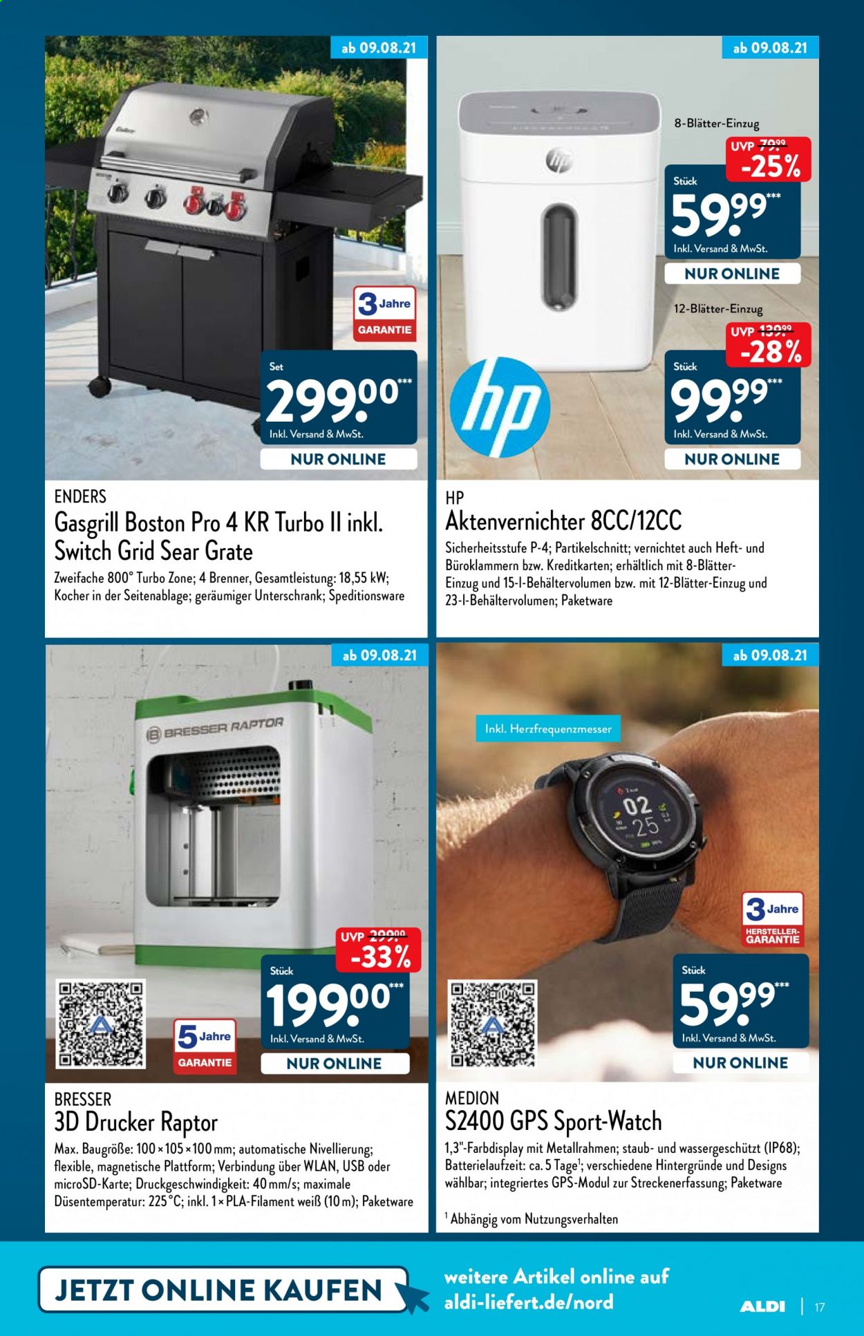 ALDI Nord Prospekte  - 9.08.2021 - 15.08.2021. Seite 17