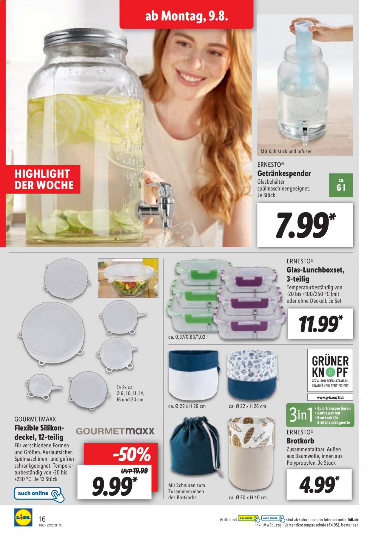 Lidl Prospekte  - 9.08.2021 - 14.08.2021. Seite 16
