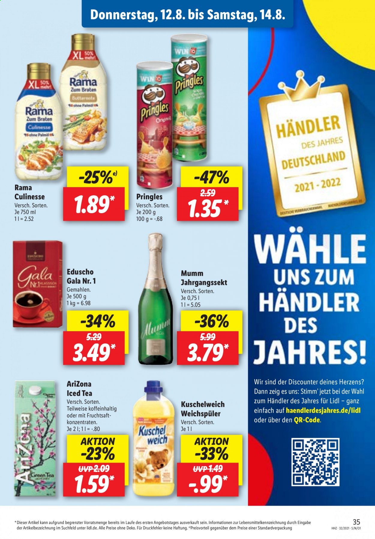 Lidl Prospekte  - 9.08.2021 - 14.08.2021. Seite 35