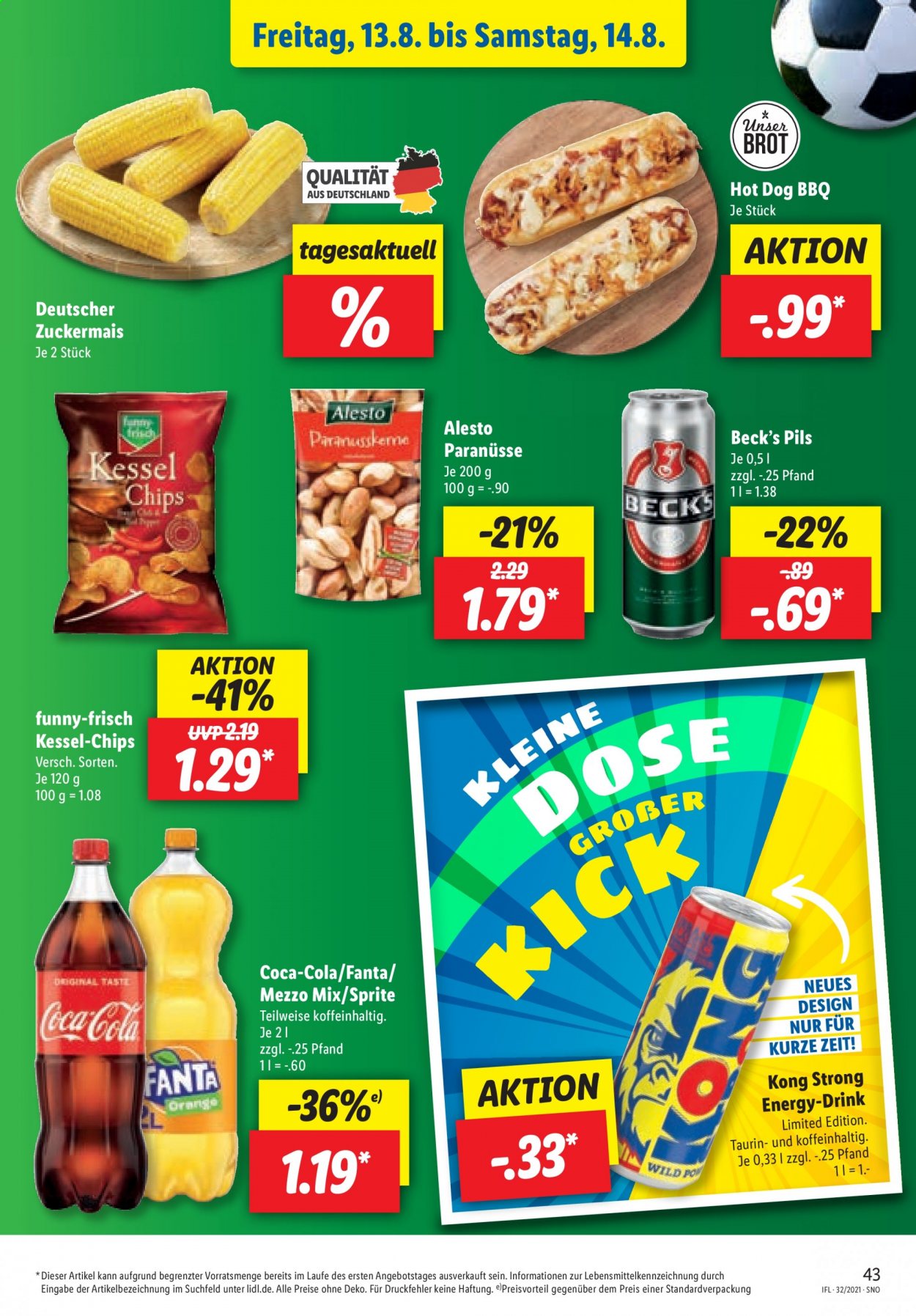 Lidl Prospekte  - 9.08.2021 - 14.08.2021. Seite 43