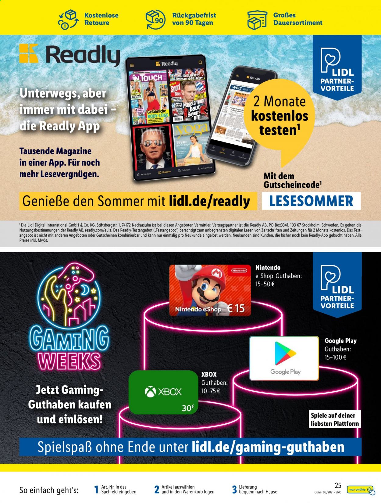 Lidl Prospekte  - 1.08.2021 - 31.08.2021. Seite 25