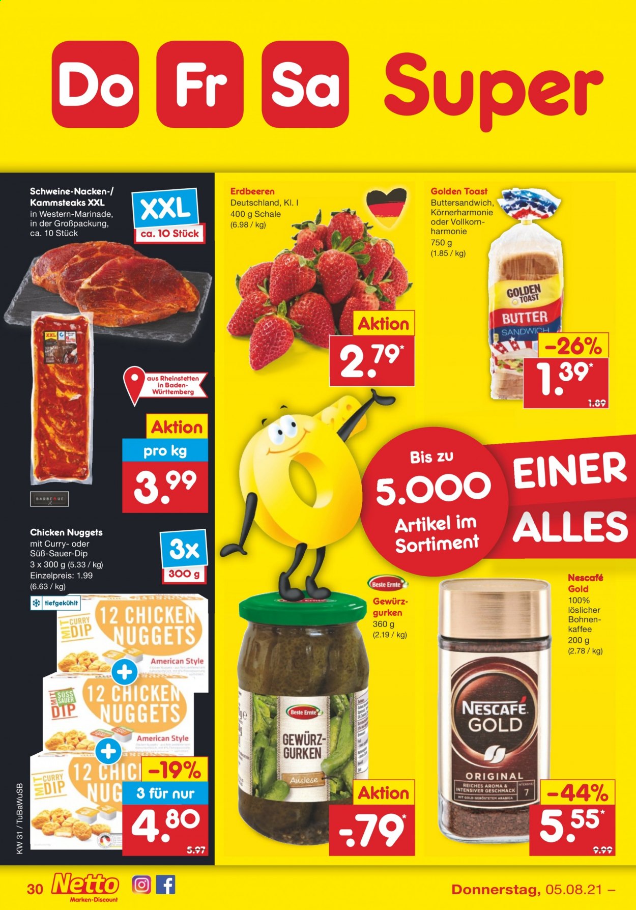 Netto Marken-Discount Prospekte  - 2.08.2021 - 7.08.2021. Seite 30