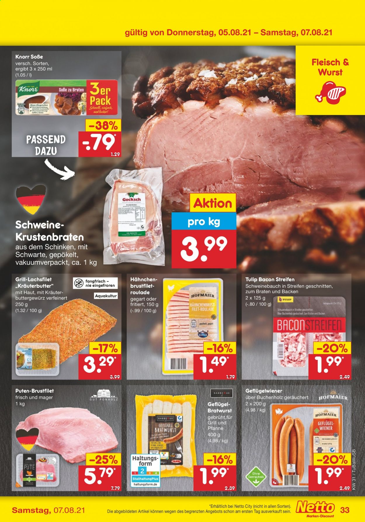 Netto Marken-Discount Prospekte  - 2.08.2021 - 7.08.2021. Seite 33