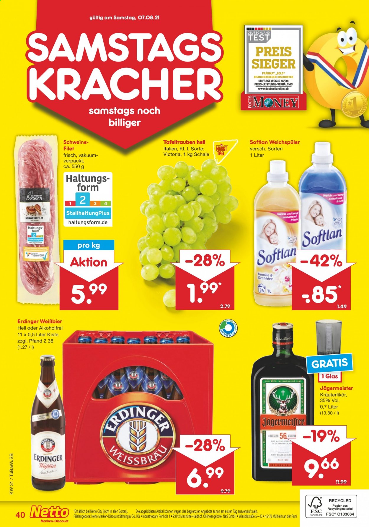 Netto Marken-Discount Prospekte  - 2.08.2021 - 7.08.2021. Seite 40