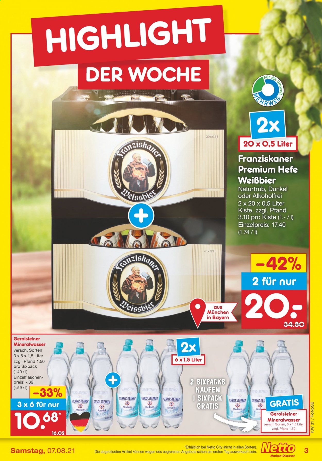 Netto Marken-Discount Prospekte  - 2.08.2021 - 7.08.2021. Seite 3