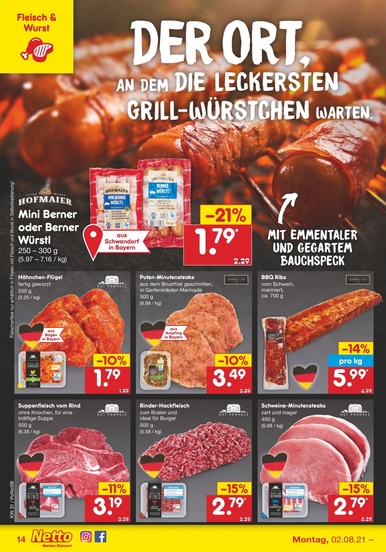 Netto Marken-Discount Prospekte  - 2.08.2021 - 7.08.2021. Seite 14