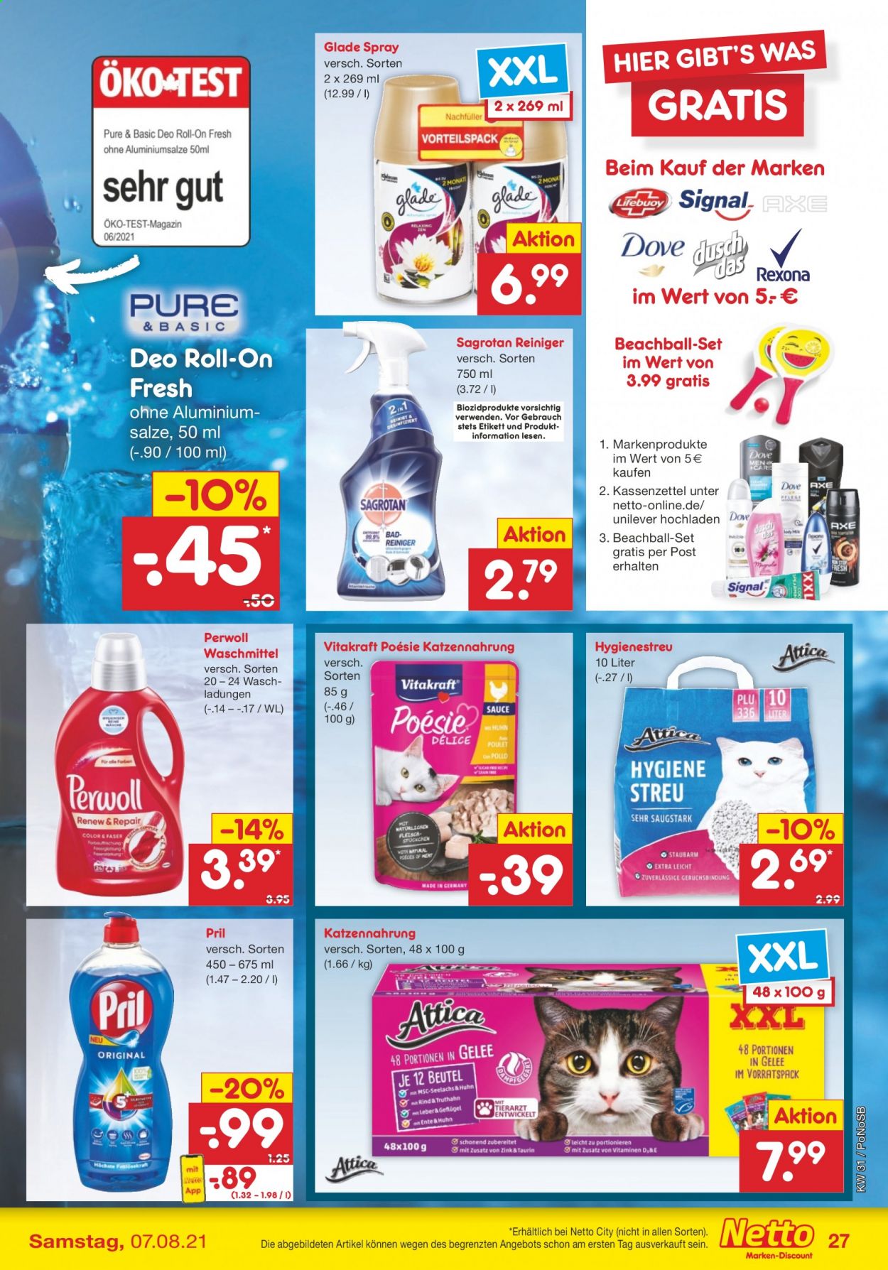 Netto Marken-Discount Prospekte  - 2.08.2021 - 7.08.2021. Seite 27