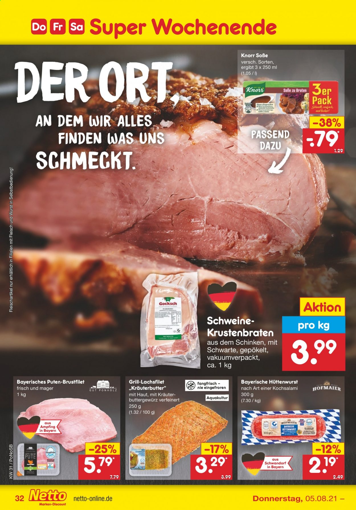 Netto Marken-Discount Prospekte  - 2.08.2021 - 7.08.2021. Seite 32