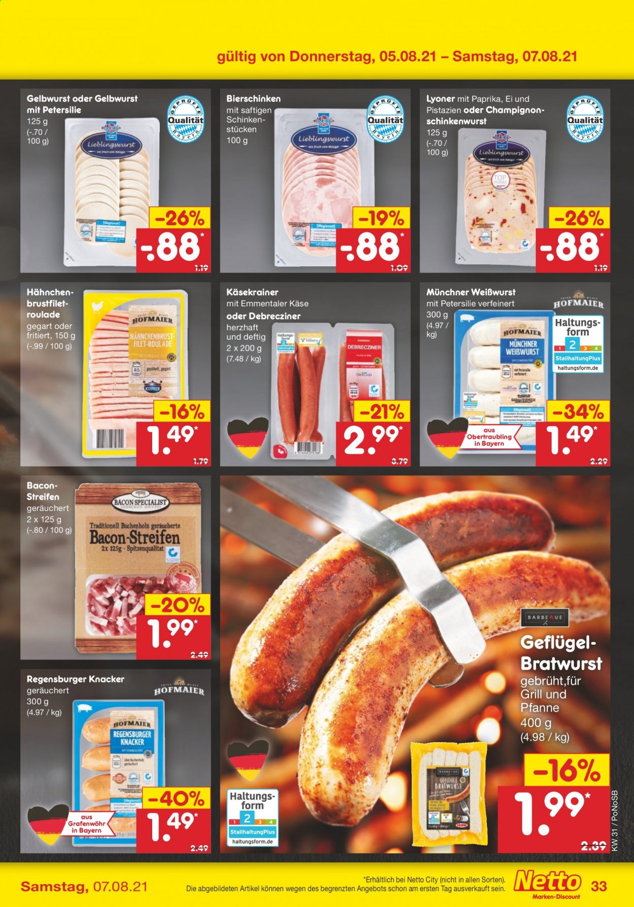 Netto Marken-Discount Prospekte  - 2.08.2021 - 7.08.2021. Seite 33