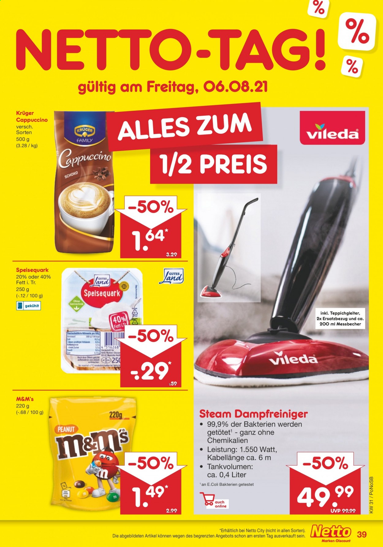 Netto Marken-Discount Prospekte  - 2.08.2021 - 7.08.2021. Seite 39