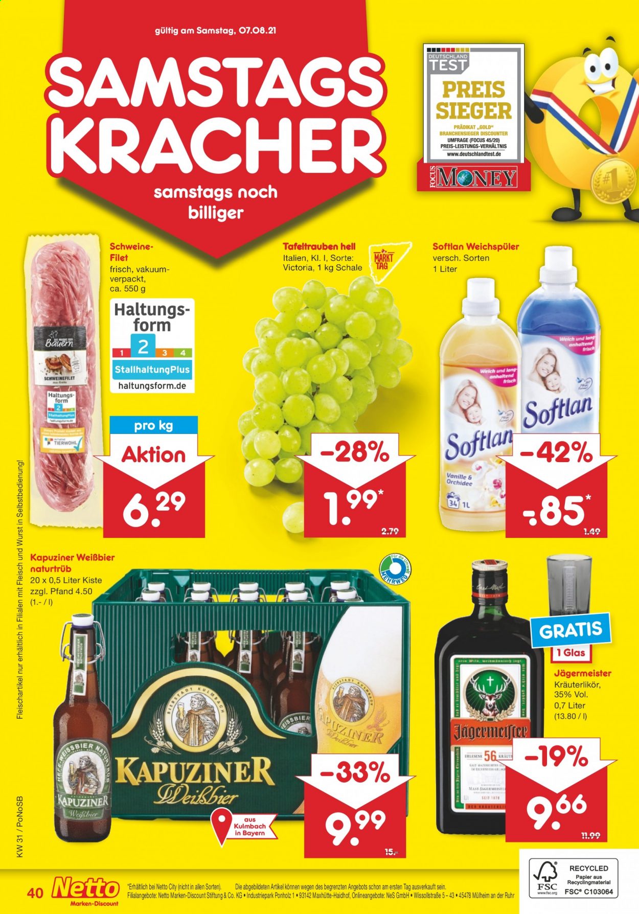 Netto Marken-Discount Prospekte  - 2.08.2021 - 7.08.2021. Seite 40
