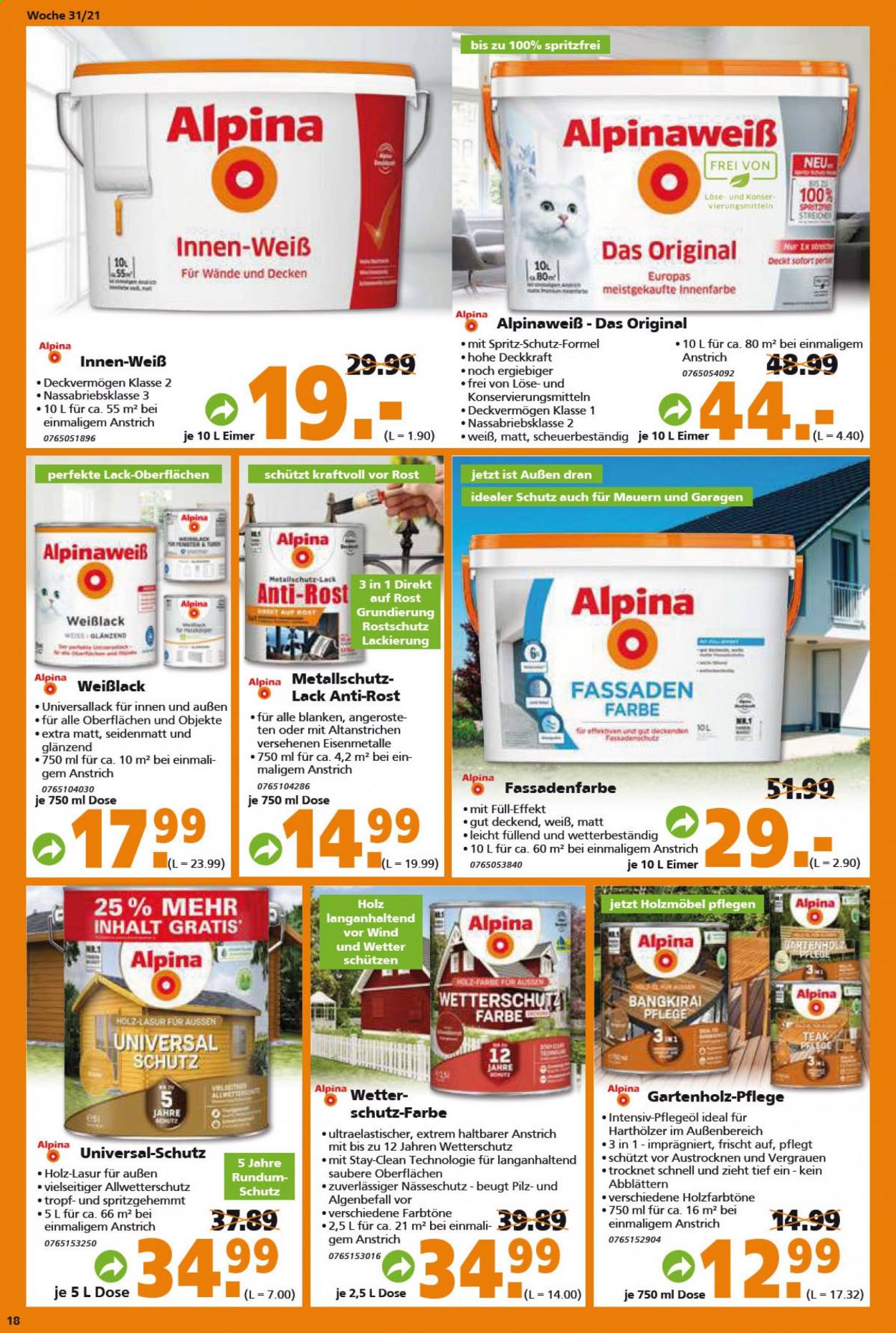Globus Baumarkt Prospekte  - 2.08.2021 - 7.08.2021. Seite 18