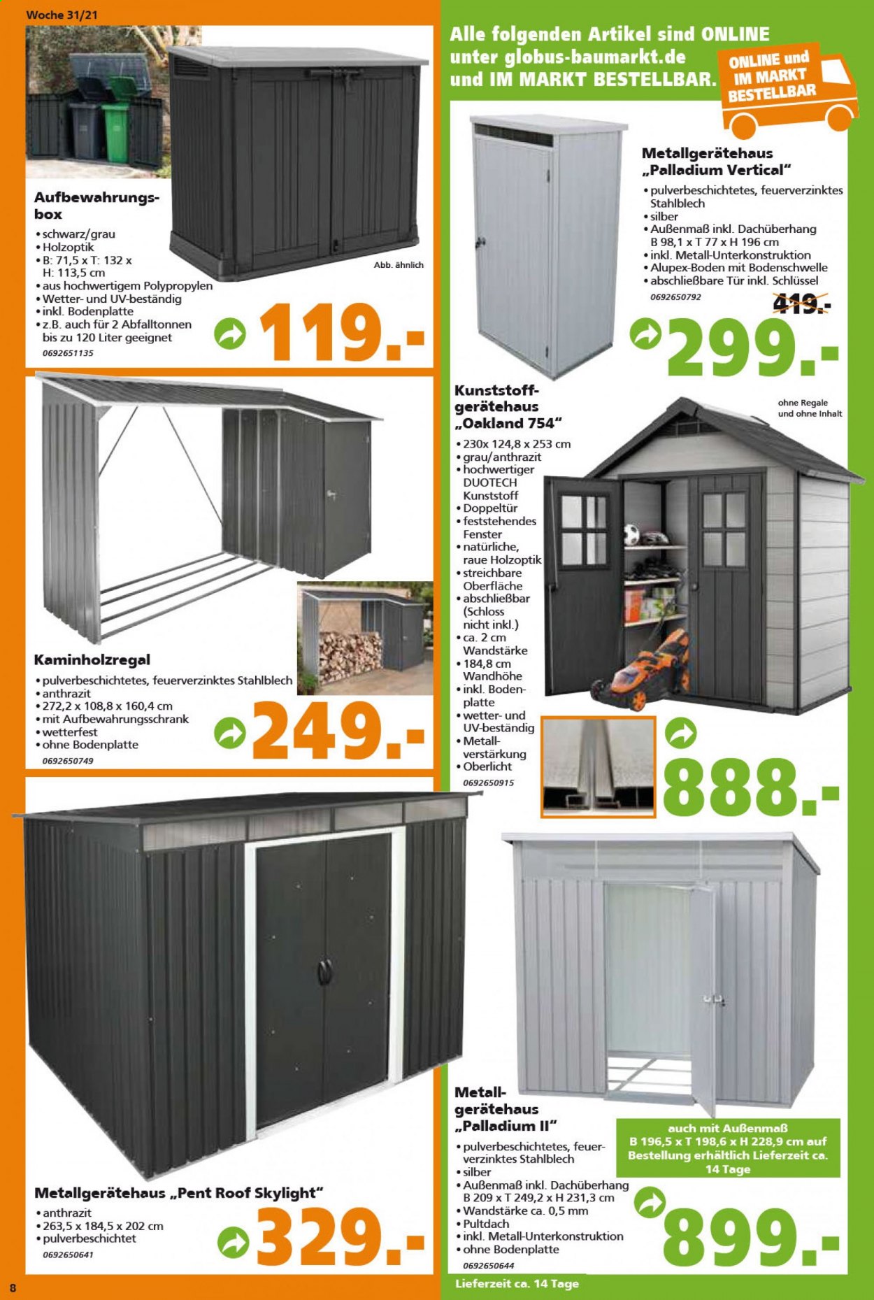 Globus Baumarkt Prospekte  - 3.08.2021 - 10.08.2021. Seite 8