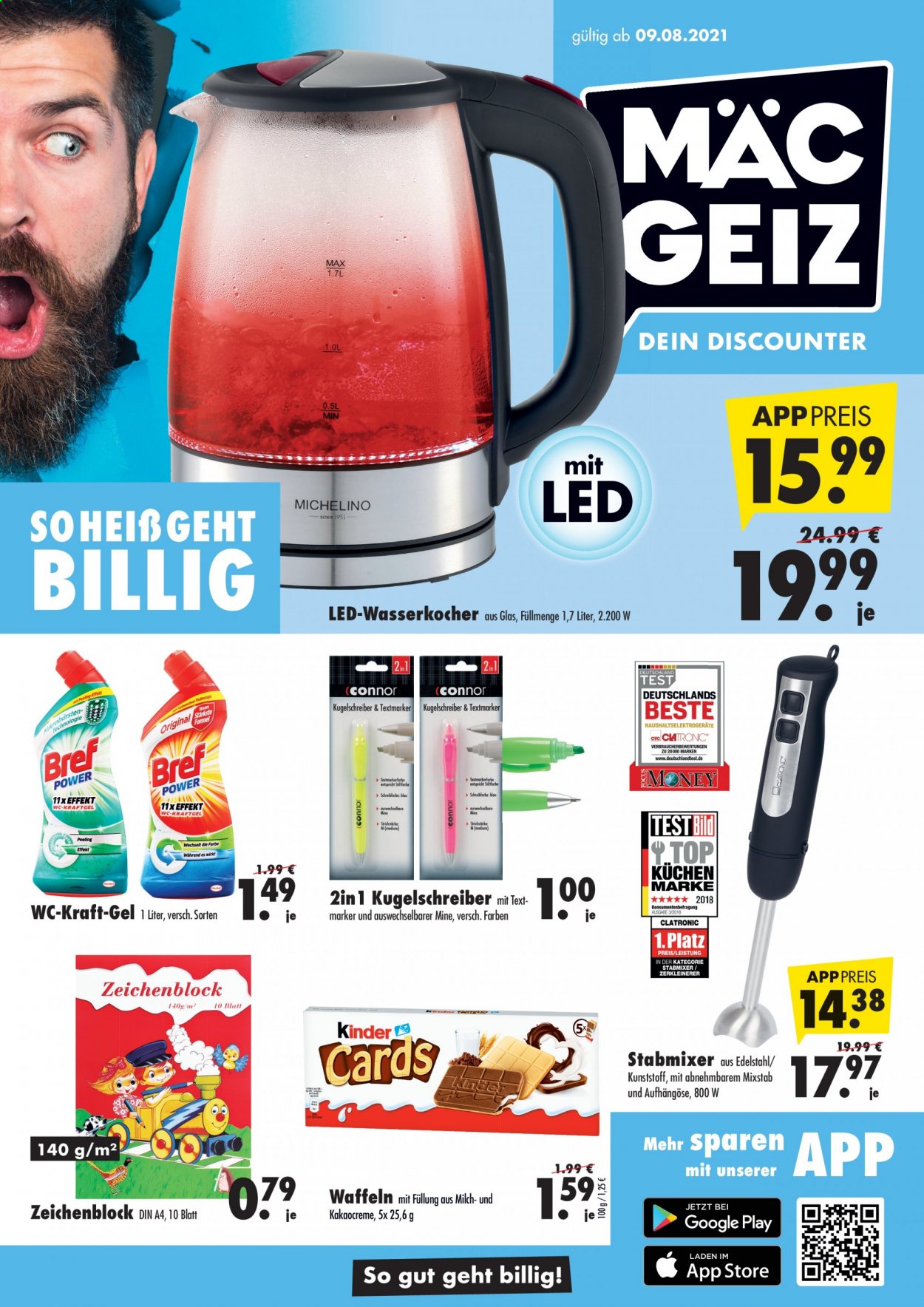 Mäc-Geiz Prospekte  - 9.08.2021 - 15.08.2021. Seite 1