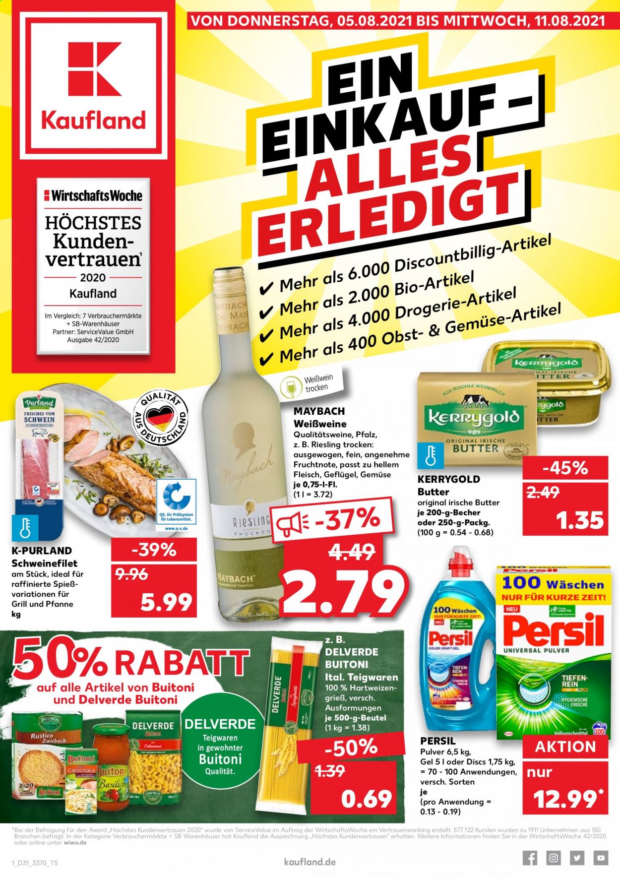 Kaufland Prospekte  - 5.08.2021 - 11.08.2021. Seite 1