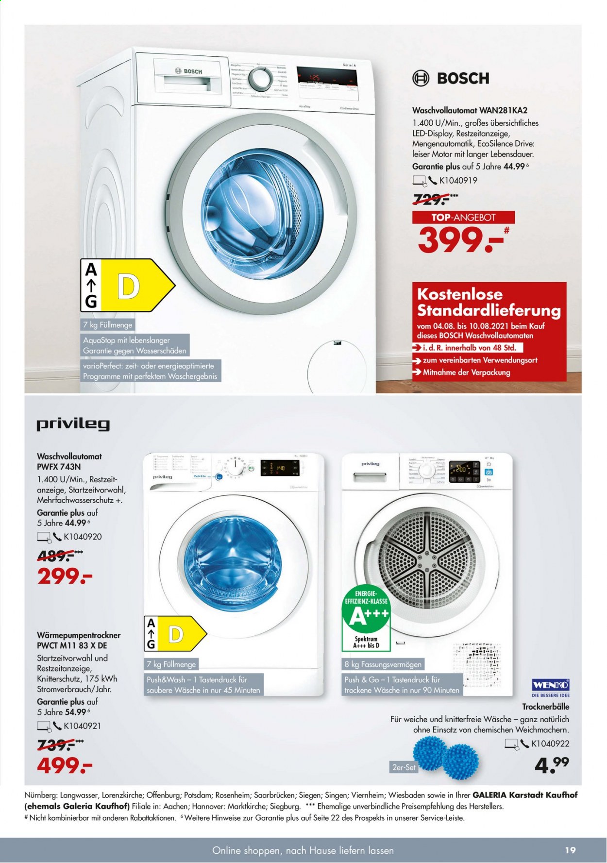 GALERIA Karstadt Kaufhof Prospekte  - 4.08.2021 - 10.08.2021. Seite 19