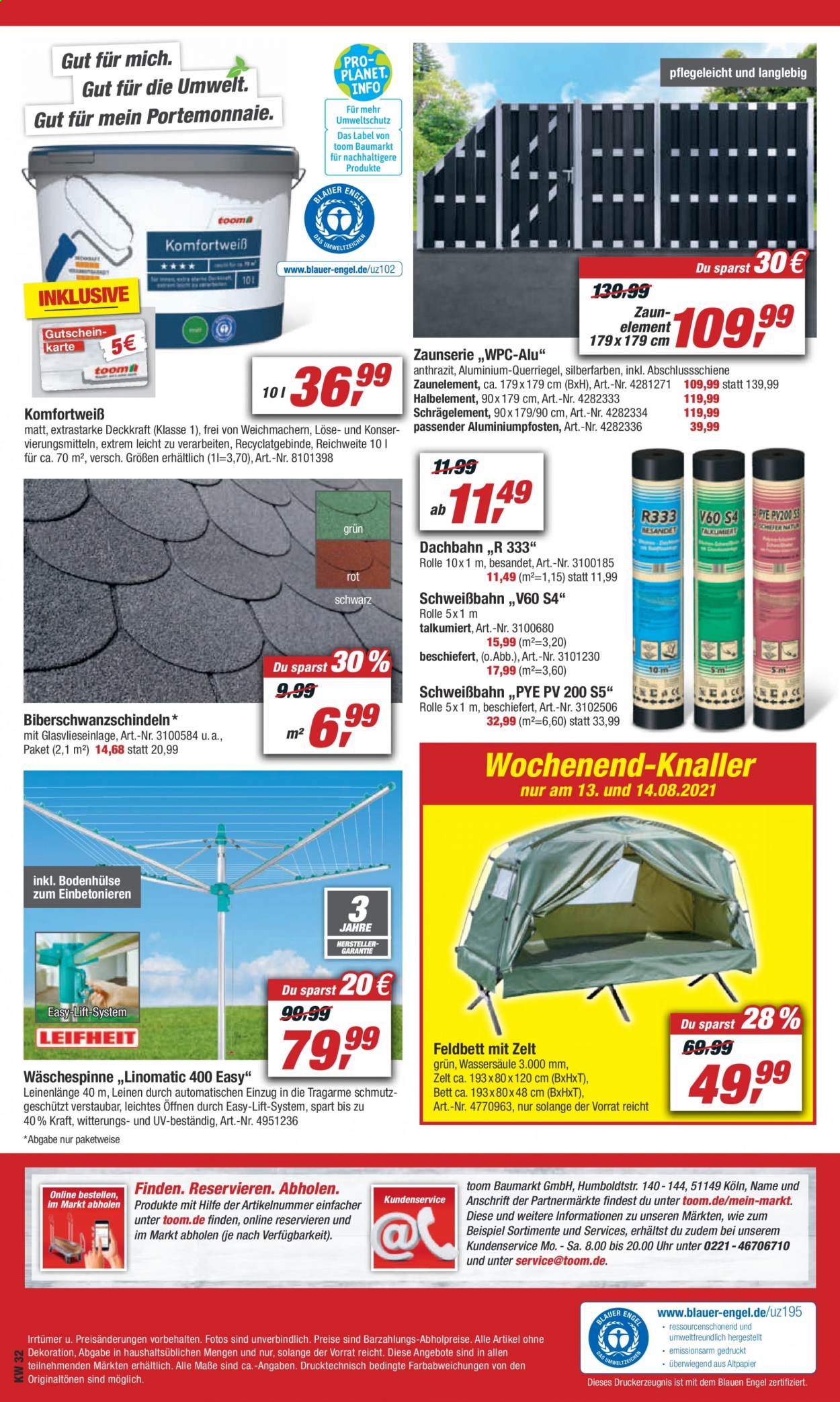 toom Baumarkt Prospekte  - 7.08.2021 - 13.08.2021. Seite 24