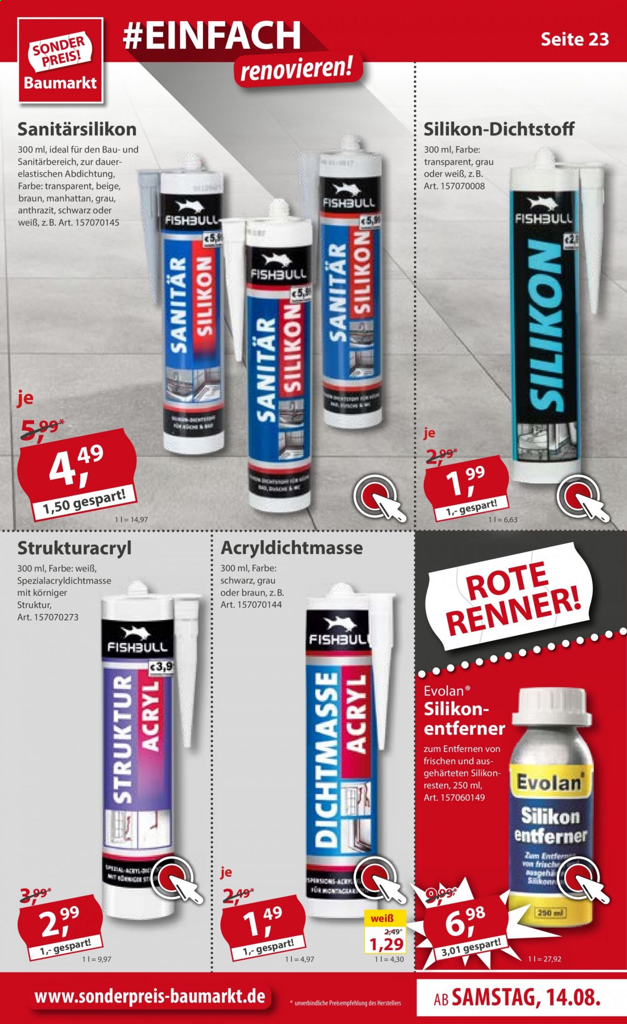 Sonderpreis-Baumarkt Prospekte  - 14.08.2021 - 20.08.2021. Seite 23