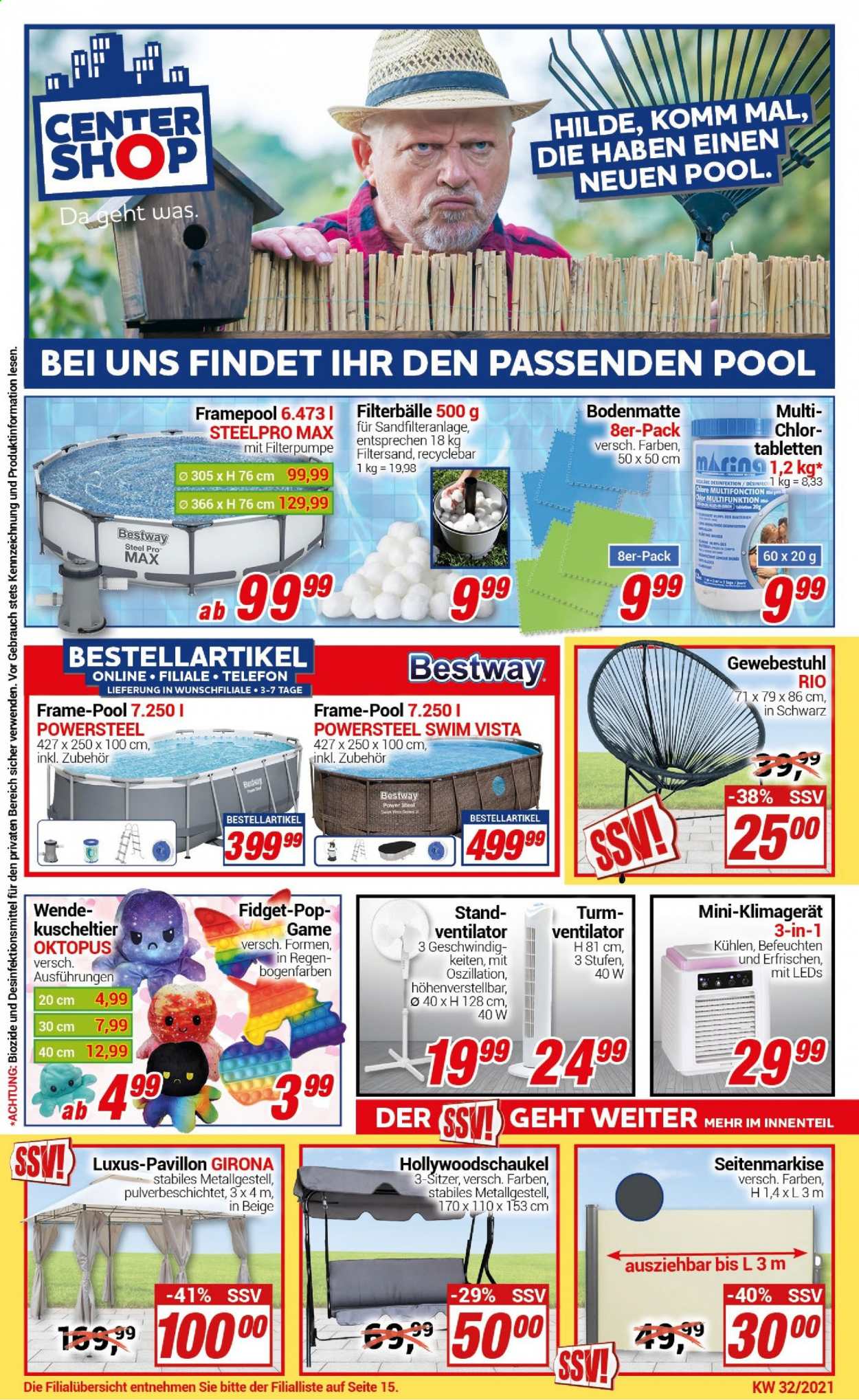 CENTERSHOP Prospekte  - 9.08.2021 - 14.08.2021. Seite 1