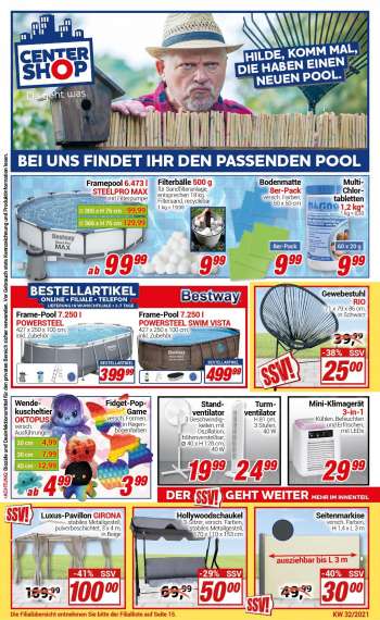 Prospekte CENTERSHOP - 9.8.2021 - 14.8.2021.