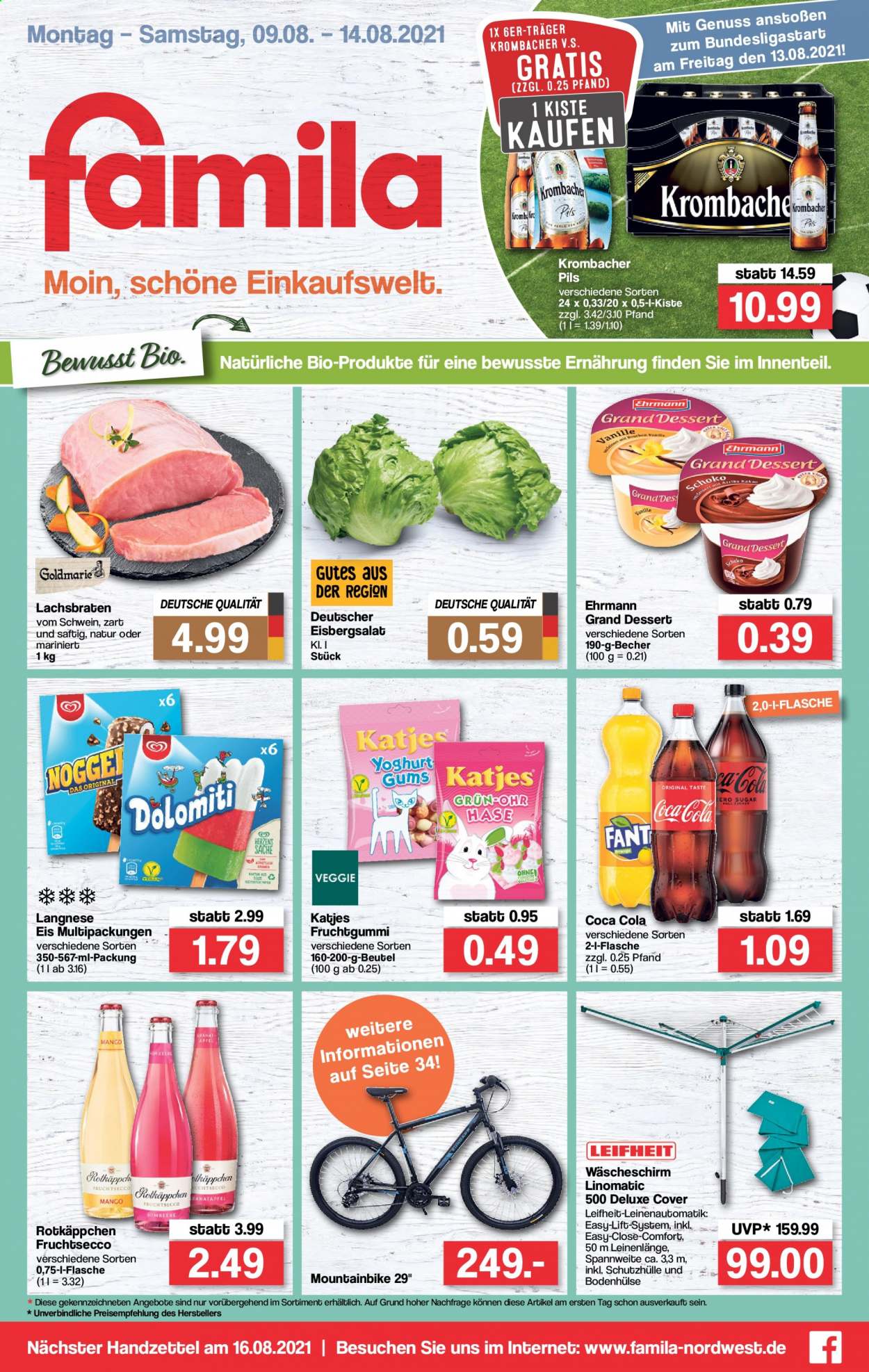 famila Prospekte  - 9.08.2021 - 14.08.2021. Seite 1