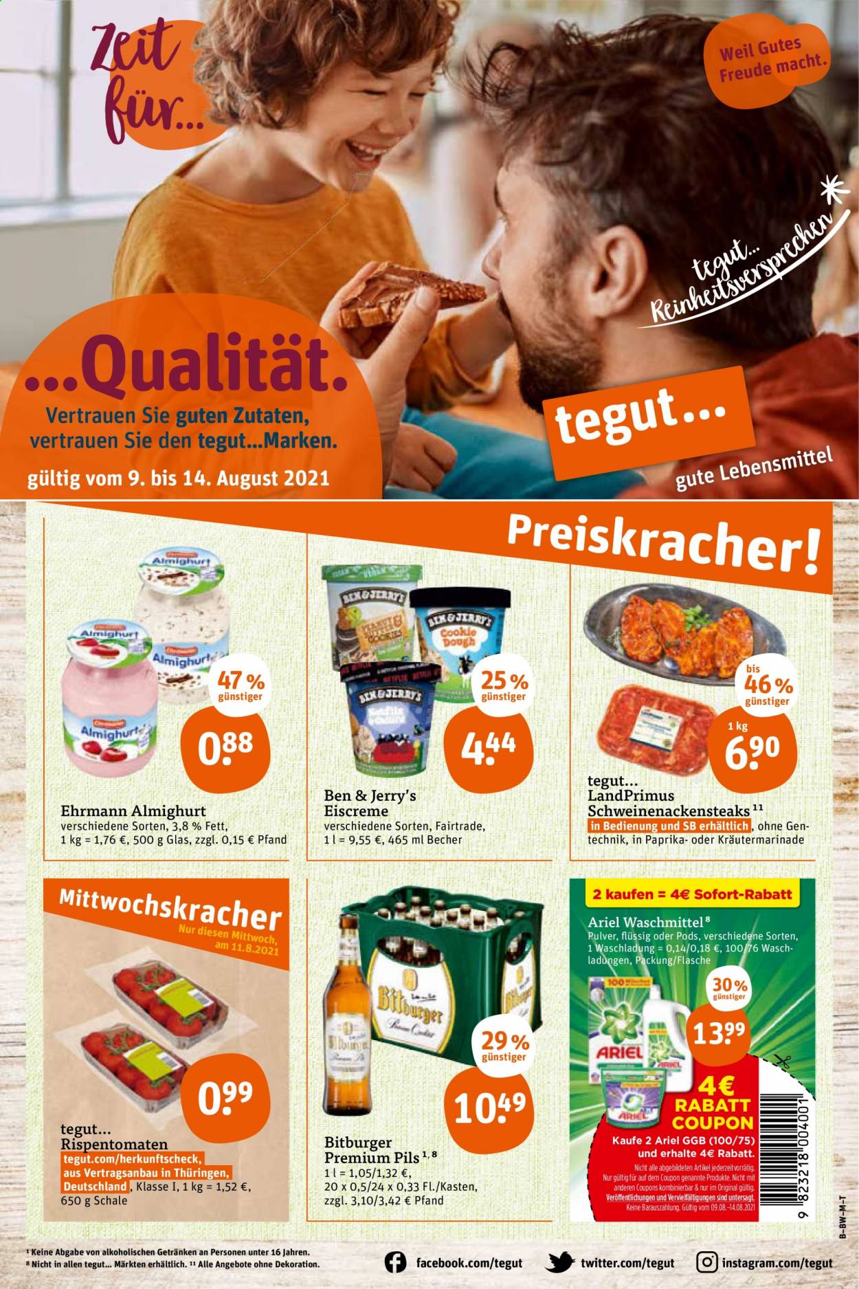 tegut... Prospekte  - 9.08.2021 - 14.08.2021. Seite 1