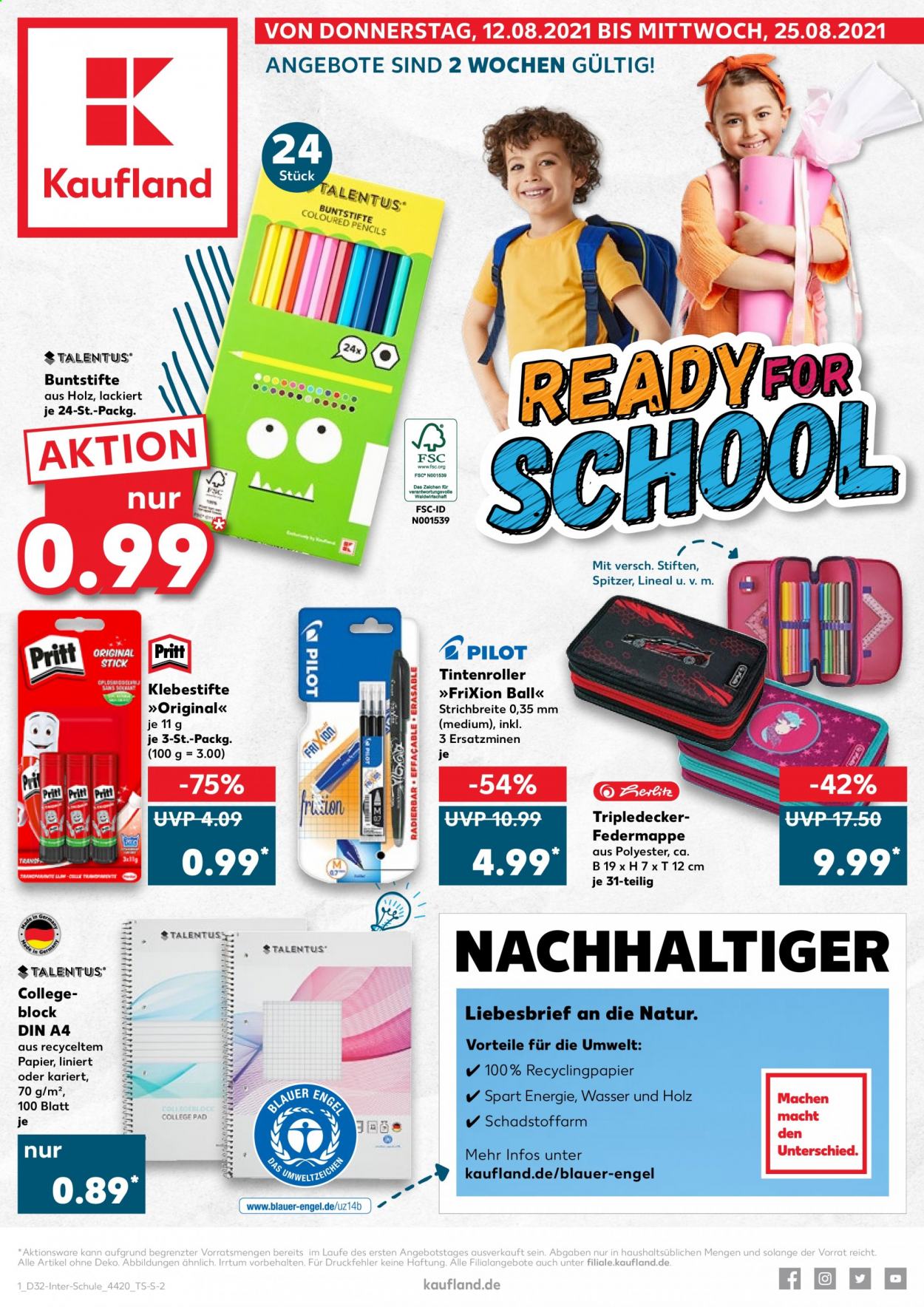 Kaufland Prospekte  - 12.08.2021 - 25.08.2021. Seite 1